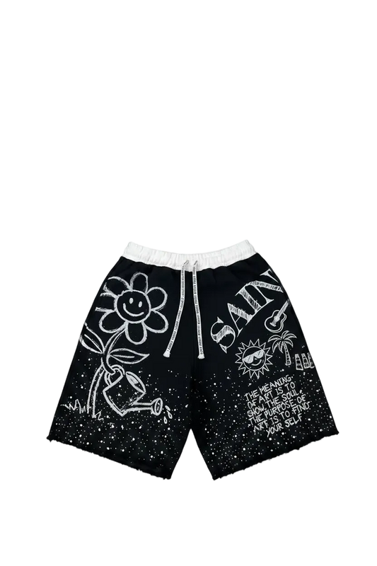 Black Lost Saint Shorts