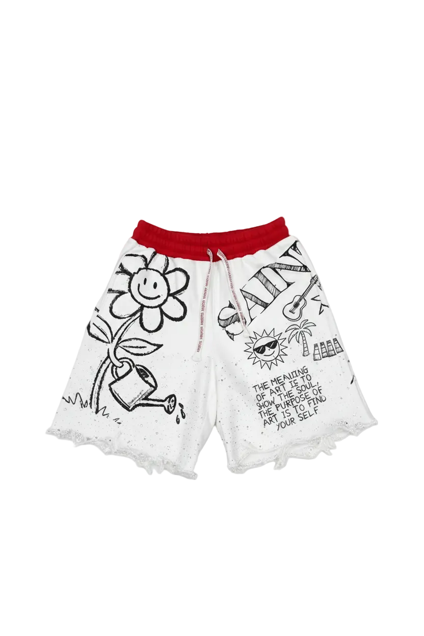 Red Lost Saint Shorts