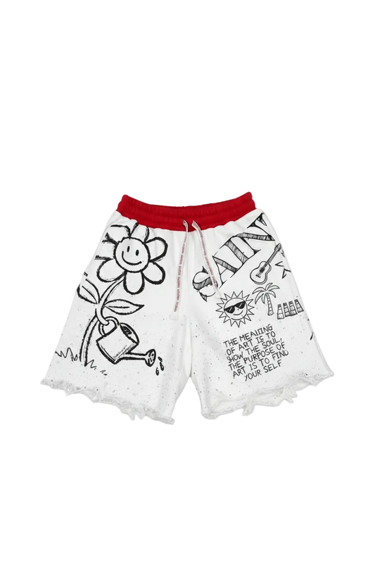 Red Lost Saint Shorts